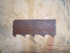 This is the rusty blade I'm testing